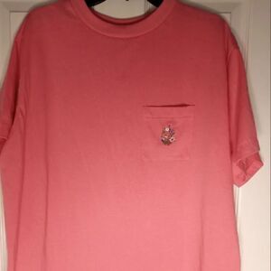 Roman's 1X Cotton Blend Pink Pocket Embroidery Shortsleeves Women's T-shirt.